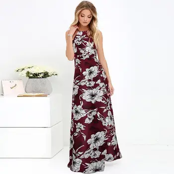 Maxi Ilga Suknelė 2021 M. Vasaros Suknelės Moterims Gėlių Spausdinti Boho Suknelė Plius Dydis 5XL Rankovių Paplūdimio Atostogų Slydimo Suknelė Femme Skraiste