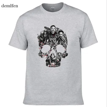 Naujas The Walking Dead Negan Lucille t-shirt Vyrams Tv Šou demlfen medvilnės marškinėlius tee viršuje euro dydis XS~XXXL