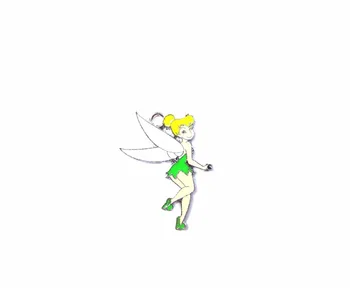 Naujas Daug 20pcs Animacinių filmų žalia Tinkerbell mergina, Emalio, Metalo Žavesio Karolius, 