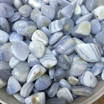 500g Natūralus mėlynas agatas tvarkymo poliruotus kvarco akmuo, žvyras, kaip akvariumo dekoravimas, vestuvių dekoravimas akvariumas