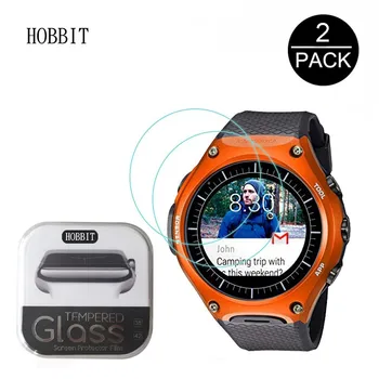 2Pack 0.3 mm 2,5 D Aišku, Grūdintas Stiklas Screen Protector For Casio WSD-F10 / WSD-F20 / PRW-7000 Smartwatch Ekrano Apsauginės Plėvelės
