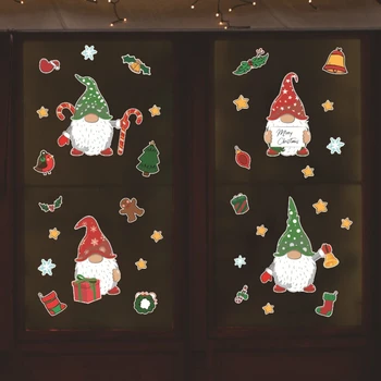 Kalėdų Gnome Langą tvirtai laikosi Šaldytuvas magnetas Kalėdų Siena Lipdukas Namų Dekoro T3LE