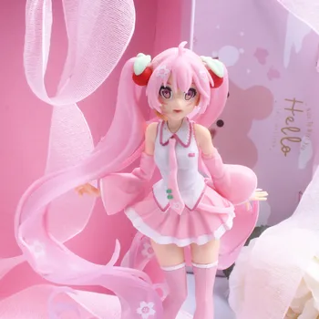 14cm Anime Rožinė Sakura figūrėlių, Žaislai Mergaitėms, PVC Paveikslas Modelis, Žaislai, Dovanos