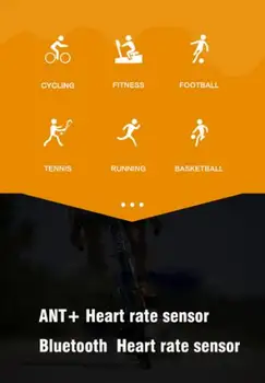 Bluetooth4.0 SKRUZDŽIŲ+Širdies ritmo Jutiklis, Suderinamas GARMIN Bryton IGPSPORT Kompiuterio, kuriame Veikia Sporto Dviračiu Širdies ritmo Monitorius Krūtinės Diržas