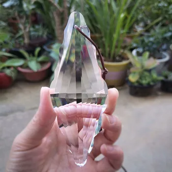 Crystal Prism Suncatcher Pasisekė Medžio Kabo Pakabukas Stiklo Šviestuvo Dalys Namuose Vestuvių Sodo Dekoro 