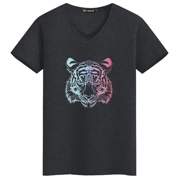 Mados Vasaros Tigras T-Shirt Vyrai Moterys Medvilninius sportinius Marškinėlius, Kvėpuojantis 3D Gyvūnų Spausdinti Vyrai Tee Vyrų Marškinėliai trumpomis Rankovėmis Viršūnes Tees