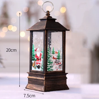Kaimiškas Kalėdų Dekoro Žibintas su baterijomis, LED Lempa, Žvakė Sezoninio Dekoracijas, 4 Spalvos