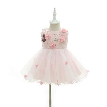 HAPPYPLUS Naujagimis Baby Girl Dress Vasaros Gėlių Krikšto Suknelė Krikštynos Kūdikio 1 Metų Gimtadienio Suknelės, Vestuvės, Kalėdos,