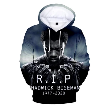 Chadwick Boseman 3D atspausdintas hoodie vyrų mados atsitiktinis marškinėlius ilgomis rankovėmis megztinis drabužiai Chadwick Boseman rudenį viršų