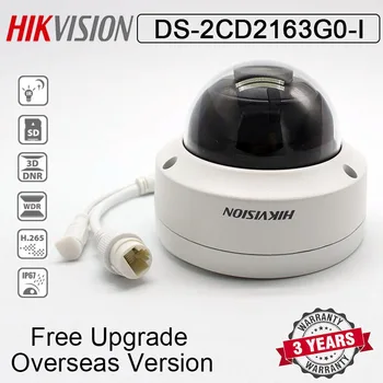 Hikvision DS-2CD2163G0-I DS-2CD2163G0-YRA 6MP Dome Network Camera POE H. 265 SD Kortelės Lizdas IR 30m IP Kameros Pakeisti DS-2CD2185FWD-I