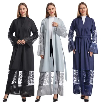 Turkija Atidaryti Abaja Dubajus Kimono Musulmonų Abayas Moterų Maroko Kaftan Suknelė, Hijab Islamo Drabužių Caftan De Moda Musulmana