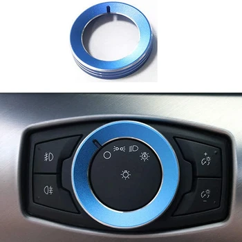 Mėlyna Aliuminio priekinis žibintas Tūris Tonas Valdymo Rankena, Padengti Žiedas Apdaila, Interjero Aksesuarai Ford Mustang-2019