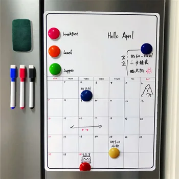 Per savaitę/ Mėnesį Planuotojas Magnetinio Pranešimų Lentoje Virtuvė, Kasdien Lanksčiai Biuletenyje Memo Lentos Šaldytuvas Piešimo Magnetinis Kalendorius