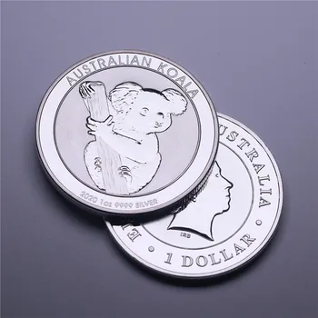 2020 - P Australijos Perto monetų Kalykla laukinių Gyvūnų Monetos 1 Trojos Uncijos .999 Sidabro Moneta $ 1 Doleris, Australijos Koala Padengia Monetas Aukso