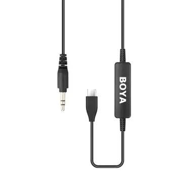 BOYA 35C-USB C 3.5 mm USB Tipas-C Jungtis, Audio Laidas 3.5 mm savaeigis Mikrofonai turi būti Naudojami su USB Tipo Lizdas C