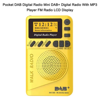 Kišenėje Dab Skaitmeninis Radijas, 87.5-108Mhz Mini Dab+ Skaitmeninis Radijas su Mp3 Grotuvas Fm Radijas, Lcd Ekrano ir Garsiakalbis