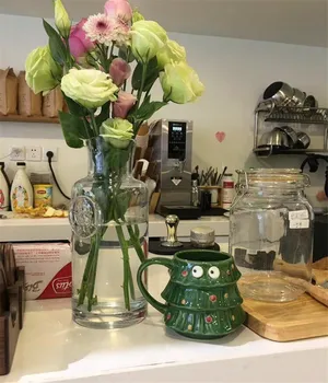 Tcup ins Kalėdų eglutė pora puodelis mielas keramikinis puodelis kavos puodelio Kalėdų dovana
