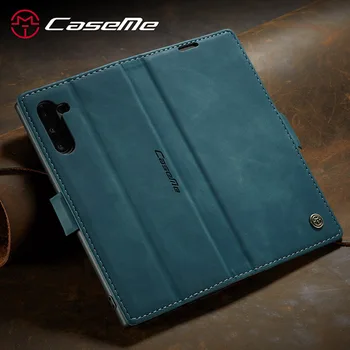 CaseMe Flip Case For Samsung Galaxy Note 20 10 S20 S21 Note20 Ultra S10 S9 Plus S21 Prabangus Odinis Magnetinis Piniginės Padengti A50 A70