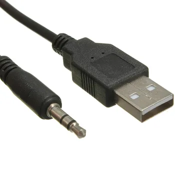 Automobilių Valtis Brūkšnys Flush Mount USB lizdas 3.5 mm AUX USB prailginimo Laidas Veda Montavimo Panel Ausinių Male Jack Flush Mount Adapteris