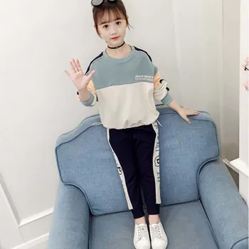 Boutique Vaikams Drabužių 2020 M. Pavasario Mergaitės Rinkiniai Megztinis Nustatyti Korėjos Mergaičių Patenka Komplektus Atsitiktinis Sweatershirt Kostiumas