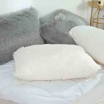 Pūkuotas Pliušinis Pagalvės užvalkalą 50x70cm Prabanga Ilgus Plaukus Namuose Lovoje Miega Užvalkalas Mesti Pagalvės Pagalvės Dangtelis Šiltas Žiemą