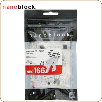 Kawada Nanoblock NBC-166 Žiedo Uodega Lemur Mini Serijos 130 Vienetų Naują Diamond Blokai Kūrybiniai Žaislai Vaikams
