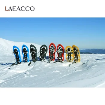 Laeacco Žiemos Sniego Kalnų Slidinėjimo Šiferis Saulėtą Dieną Atostogų Šalis Vaizdingas Fotografijos Fono Nuotrauką Fonas Foto Studija