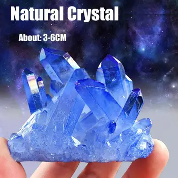 Natūraliai mėlyname Grupių Kristalų Gem Akmens Gydomųjų Mineralinio Pavyzdys Reiki Rinkti namų stalo dekoras