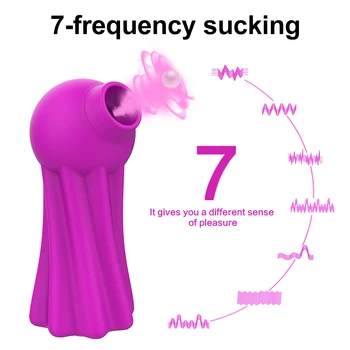 Clit Sucker Vibratorius Klitorio Stimuliatorius Žodžiu Lyžis Pūlingas Vibruojantis Liežuvio Spenelių Čiulpti Blowjob Suaugusiųjų Moterų Sekso Žaislai