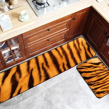 Dirbtinis Kailis 3D Spausdinimo Leopardas Tigras, Krokodilas, Virtuvė Juostele Kilimėlis neslidus kiliminė danga Miegamajame, Naktiniai Kilimas Medinių Grindų Durų Kilimėlis