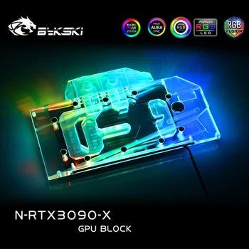 Bykski Vandens Bloko naudoti NVIIDIA RTX 3090 Nuoroda Edition GPU Kortelės / Viso Padengti Vario Radiatorius, Blokinis /3PIN A-RGB / 4PIN RGB