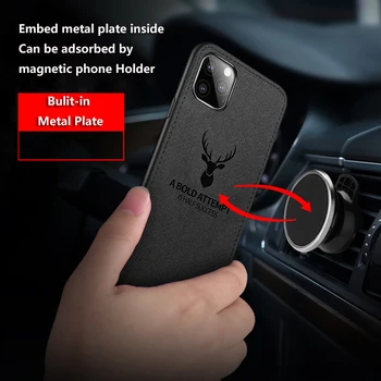 Audinio Tekstūra Elnias 3D Magnetinio Automobilių Atveju Už Garbę 20S įmontuotas Magnetas Plokštė Atveju Apie Huawei Honor 20S Padengti rusų kalba
