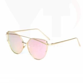 GLTREE 2019 Populiarus Mados Cat Eye Akiniai nuo saulės Moterims Aukso Metalo Rėmas Prekės Dizaineris Sunglass Taurės Moterų Akiniai Oculos G303