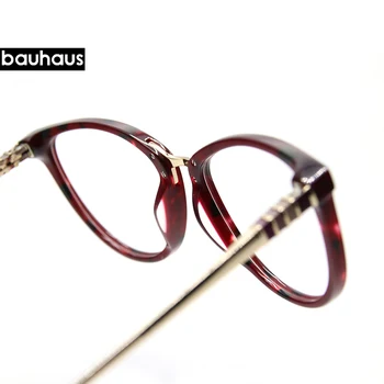 Bauhaus Retro Cat Eye Akiniai Moterų Optiniai Akinių Rėmeliai Kompiuterio, Skaitymo akiniai, rėmeliai oculos de