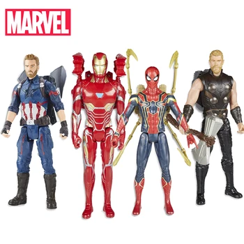30cm Elektroninių Marvel Keršytojas Begalybės Karo Titan Herojus Galia FX Kapitonas Amerika Voras Thor Geležinis Žmogus Veiksmų Skaičius, Hasbro Žaislai