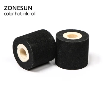 ZONESUN 36*32MM (10pieces/lot) sponge dažų roller kietas kodavimo mašina rolls tuščią karšto kodavimo rašalo roll spalva karšto rašalo roll