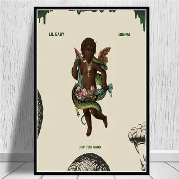 Plakatas Spaudinių Lil Kūdikių Gunna Lašelinę Hip-Hop Repo Muzikos Dainininkas Žvaigždės Albumas, Tapyba, Menas, Sienų Nuotraukas Kambarį Namų Dekoro