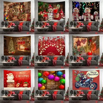2021 Kalėdų Didelis Gobeleno Sienos Kabo Kalėdų Eglutės Kabinti Medžiaga Dekoratyvinis Audinys Santa Claus Namų Dekoro