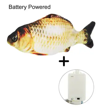 3D Žuvis Katė Žaislas Elektros Modeliavimas Žuvų Žaislai Interaktyvių Dovanos Žuvų Katžolių Žaislai Įdaryti Pagalvės Lėlės Žuvų USB / Baterija