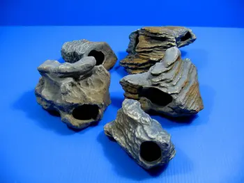 Ciklidų Akmenų, Keramikos Akvariumas Rock Cave Dekoracija Žuvų Bakas Ornamentu Urvas Dekoro 5 Dydžių
