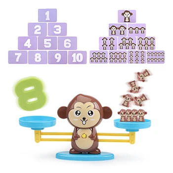 Matematikos Rungtynės Žaidimo Lentos Žaislai Monkey Pusiausvyros Skalės Skaičius Balansas Nušvitimą Skaitmeninis To ir Atimties Matematikos Svarstyklės Žaislai