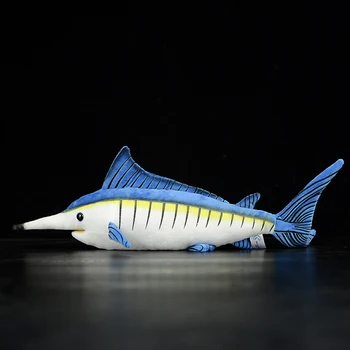 46cm Blue Marlin Makaira nigricans Tikroviška Įdaryti Pliušinis Žaislas Realaus Gyvenimo Švelnus Jūros Gyvūnai, Žuvys, Modeliavimo Lėlės Vaikams Dovanų