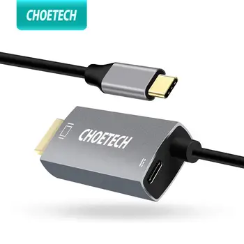 CHOETECH USB C iki HDMI Laidas (4K @ 60Hz) C tipo HDMI su 60W PD 