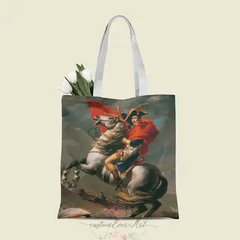 Napoleonas Bonapartas nešti maišą užsakymą canvas tote krepšiai moterų mokytojų Gimtadienio Maišus Dovanų Maišelis asmeninį dovanos