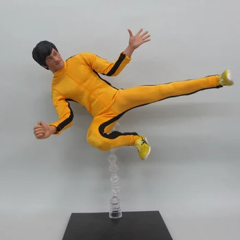 Mnotht 1/6 Masto Kung fu Bruce Lee Geltona siamo drabužių modelis Gimnastikos bateliai Dviguba juosta tiktų žaislas 12