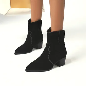 ASUMER 2020 Naujausias batai moterims pulko pažymėjo tne kaubojus vakarų europos batai med kulno mados laisvalaikio bateliai moterys