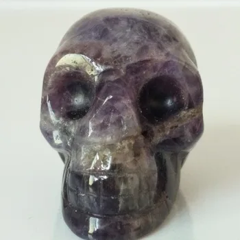 30*40*50mm natūralus fantazijos ametistas kaukolė feng shui kvarco kristalų gijimas akmens kaukolė didmeninė pritaikymas savo reikmėms