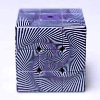 3x3x3 Kubo Galvosūkį 56mm Optinis Klaida Magic Cube Iliuzija 3D Vision Modelis Greičio Įspūdį Kubo Intelektinės Plėtros Žaislą Dovanų