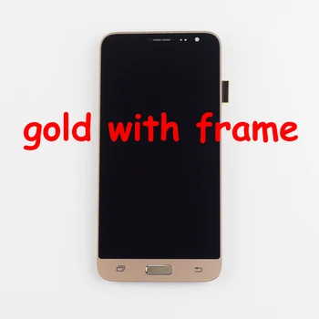 Samsung Galaxy j3 skyrius 2016 LCD Ekranas j320 J320F J320M J320A J320FN Skydelis J320H LCD Jutiklinis Ekranas skaitmeninis keitiklis Asamblėjos Rėmelį