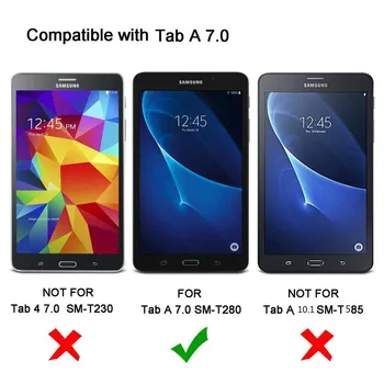 Saulėgrąžų Iškilumo PU Odinis dėklas, Skirtas Samsung Galaxy Tab 7.0 2016 T280 T285 Dangtelis, Skirtas 
